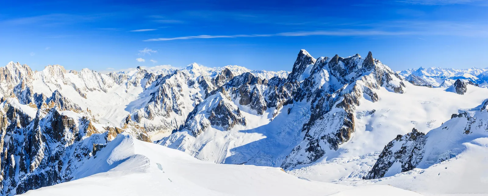 Le glacier et ses séracs, en panoramique