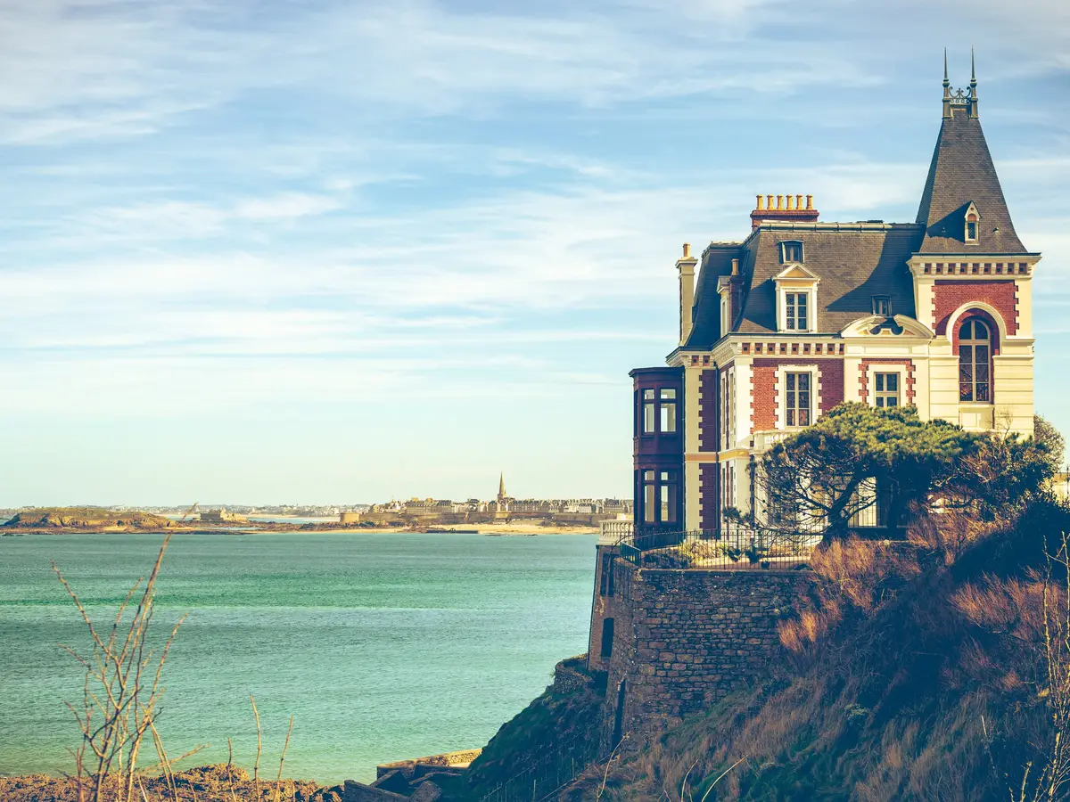 A Belle Époque villa on Dinard's rocky headland, facing the walled city of Saint-Malo