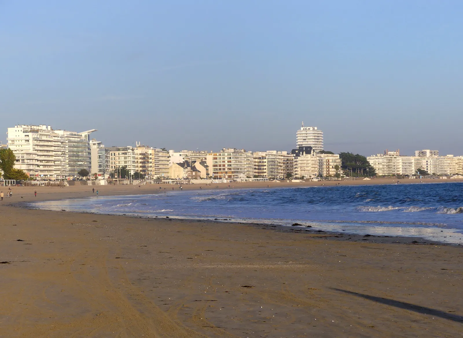 La baie et la plage de La Baule en fin de journée