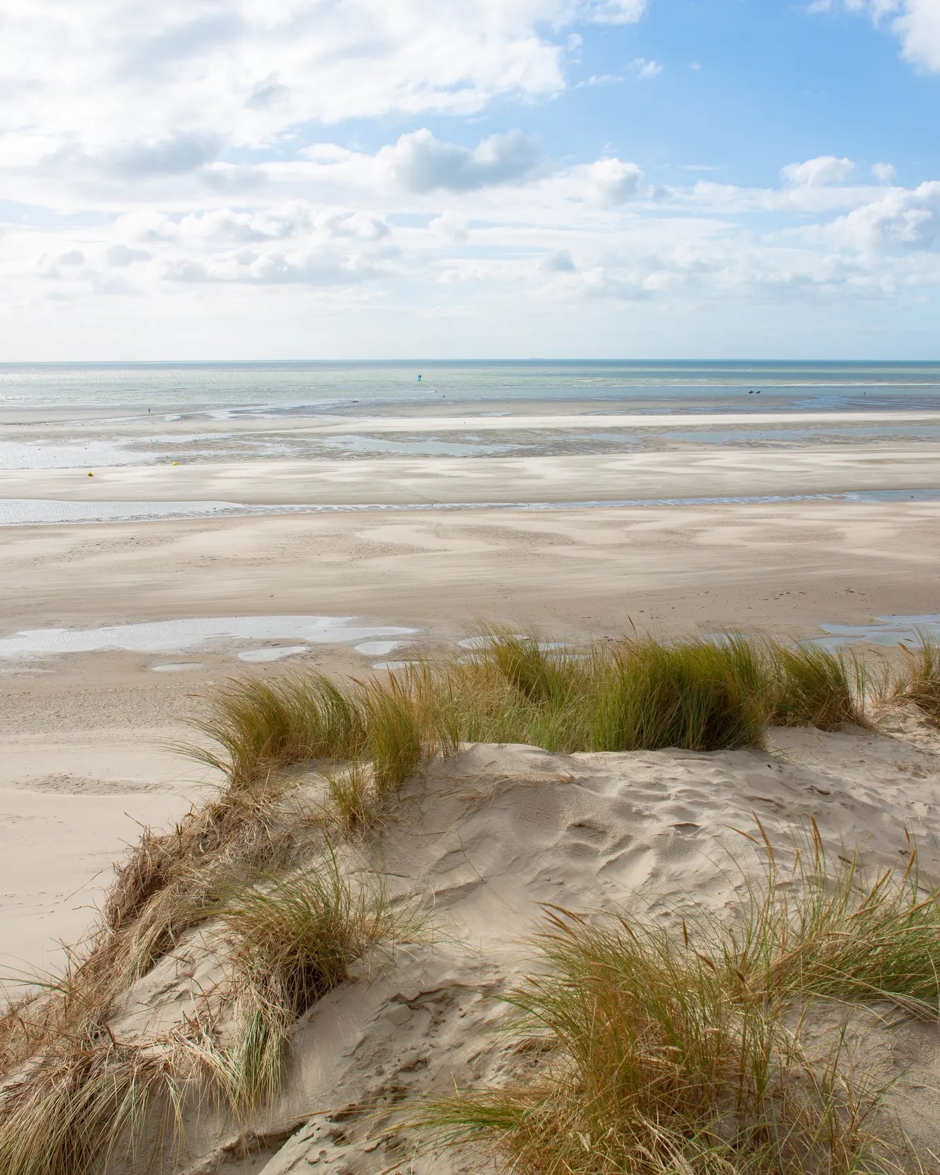 Les dunes et la grande plage à marée basse, au Touquet-Paris-Plage