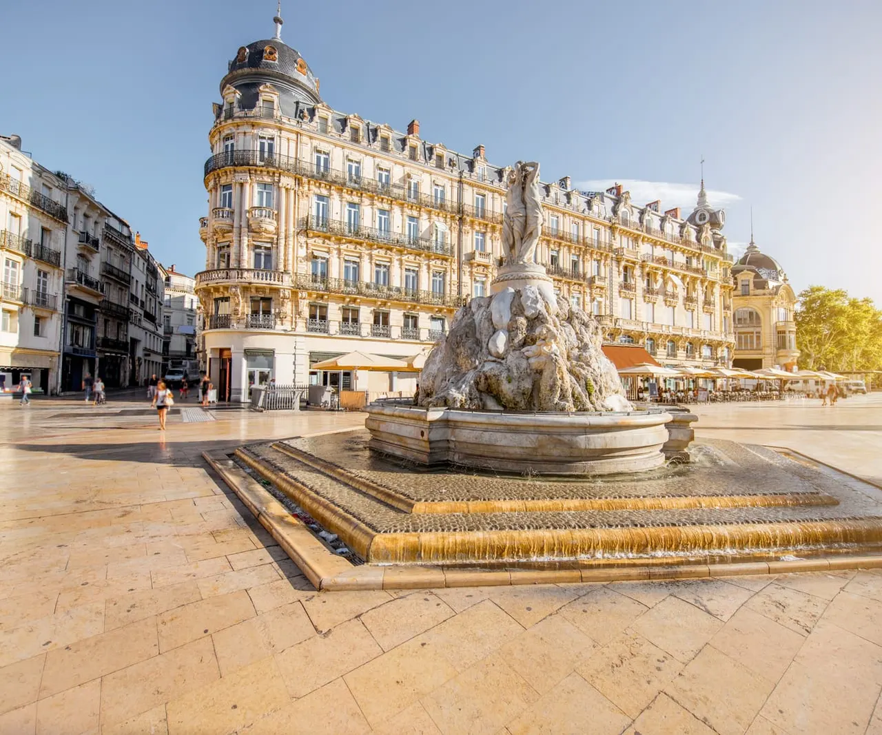 La fontaine des Trois Grâces sur la place de la Comédie