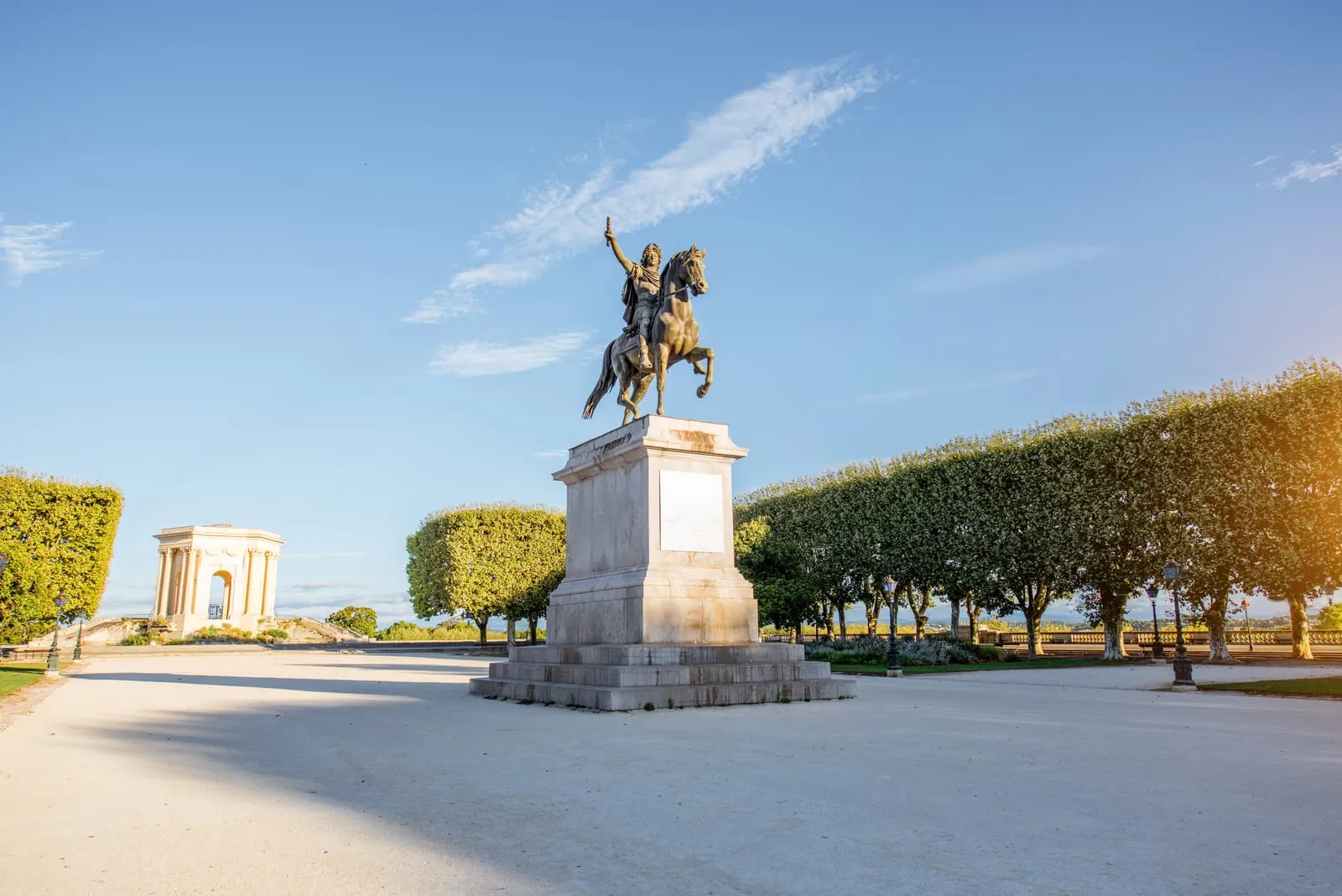 The equestrian statue of Louis XIV on the Promenade du Peyrou