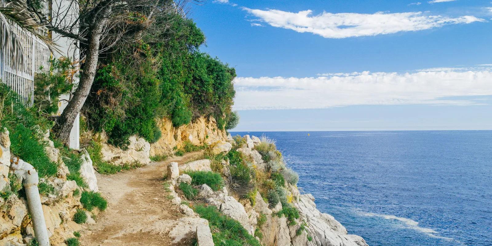 Le sentier du littoral au bord des falaises