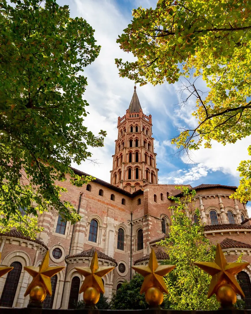 The Basilica of Saint-Sernin and its octagonal bell tower, in Toulouse