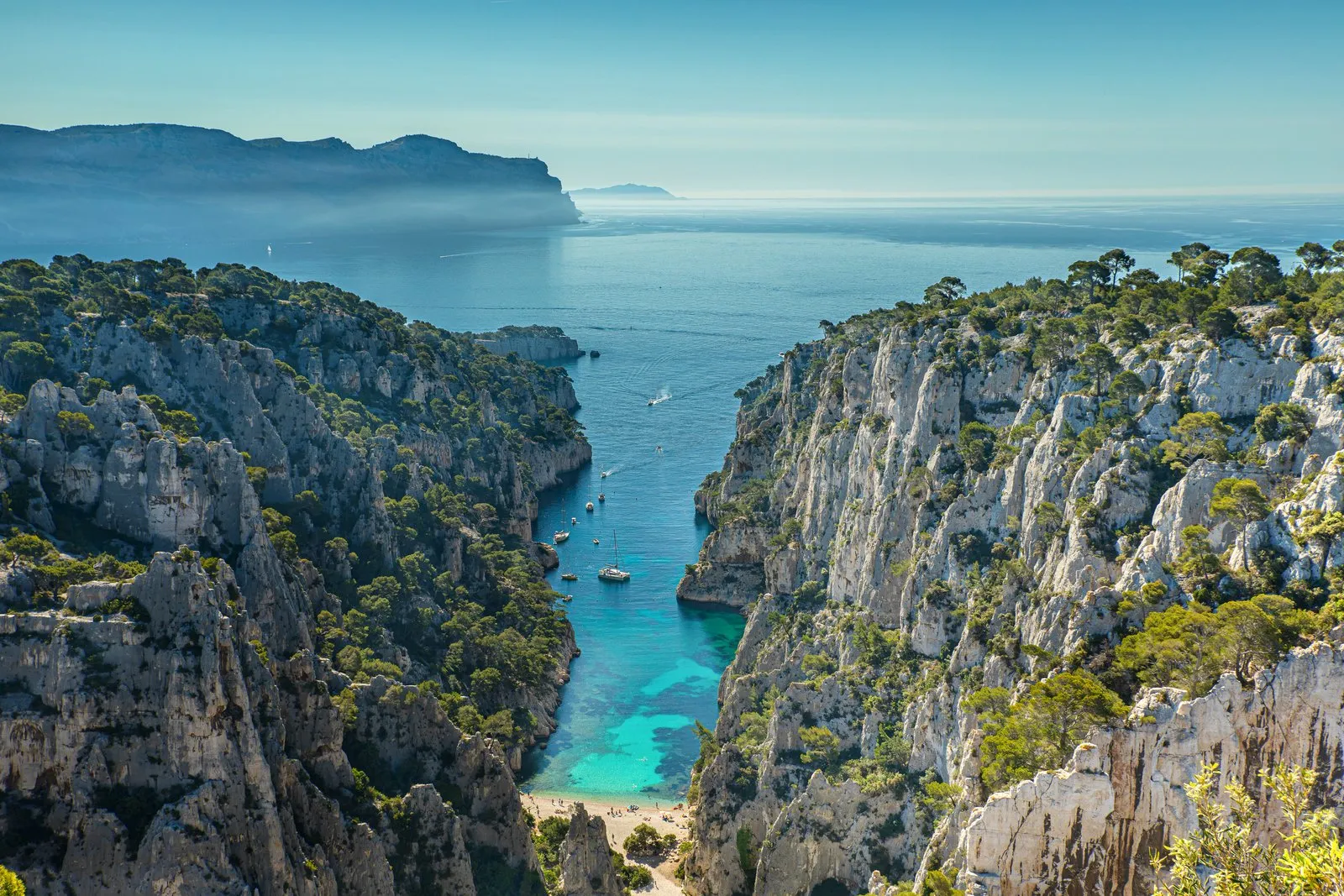 Les falaises des calanques près de Marseille