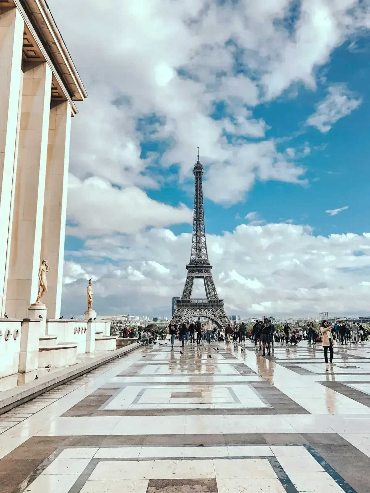 Esplanade du Trocadéro face à la tour Eiffel, 16e arrondissement